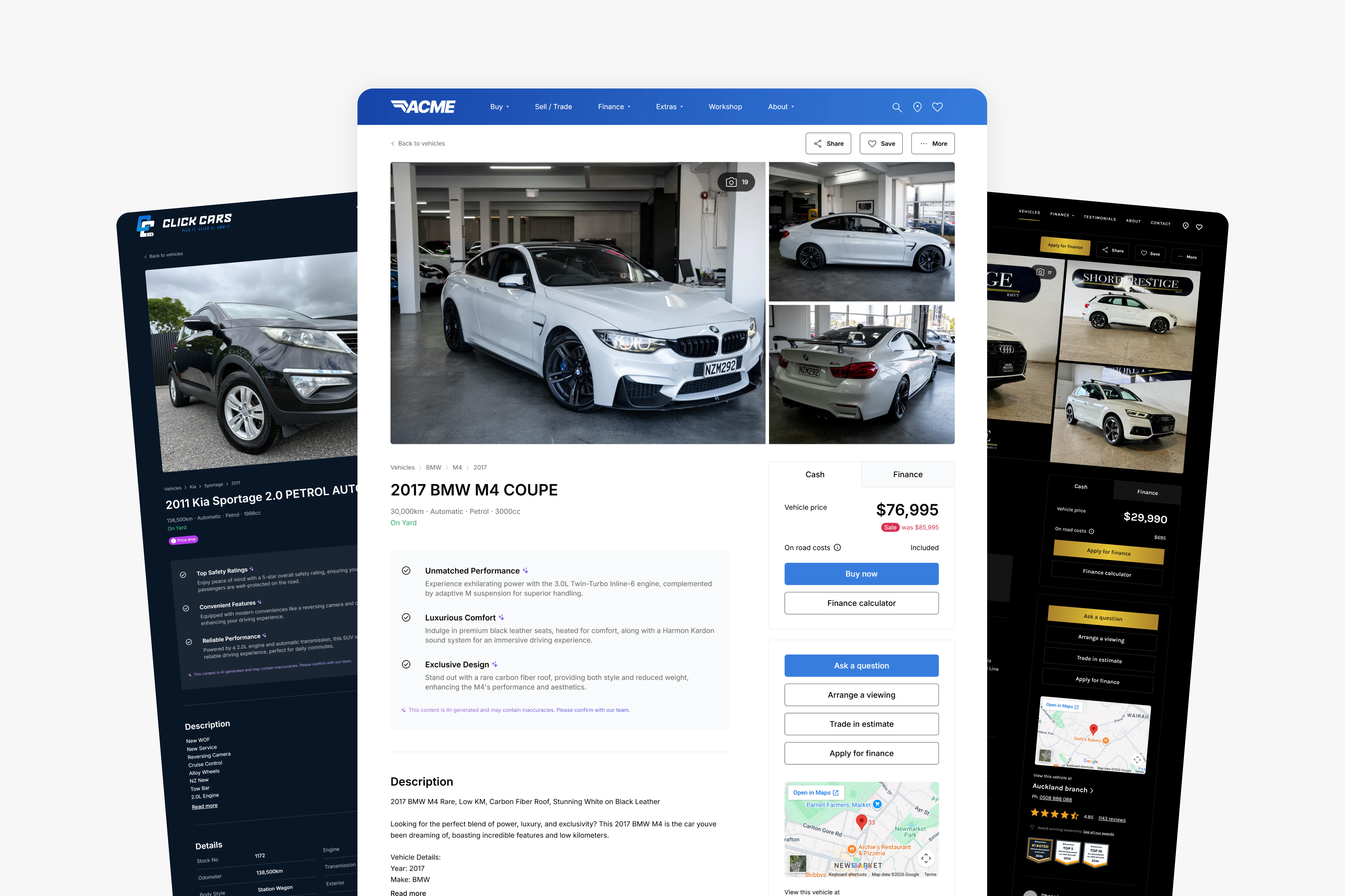 White label website template for car dealerships